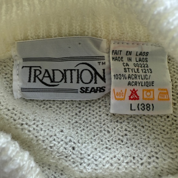 Vintage Lightweight Cream Turtleneck Sweater - Picture 3 of 5